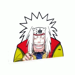 Mily Home Décor Naruto Jiraiya Faces Lenticular Sticker