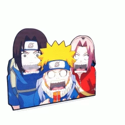 Mily Home Décor Naruto Team 7 Surprised Lenticular Sticker