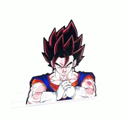 Mily Dragon Ball Super Vegito Saiyan Forms Lenticular Sticker Home Décor