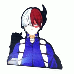Mily My Hero Academia Todoroki Powers Lenticular Sticker Home Décor