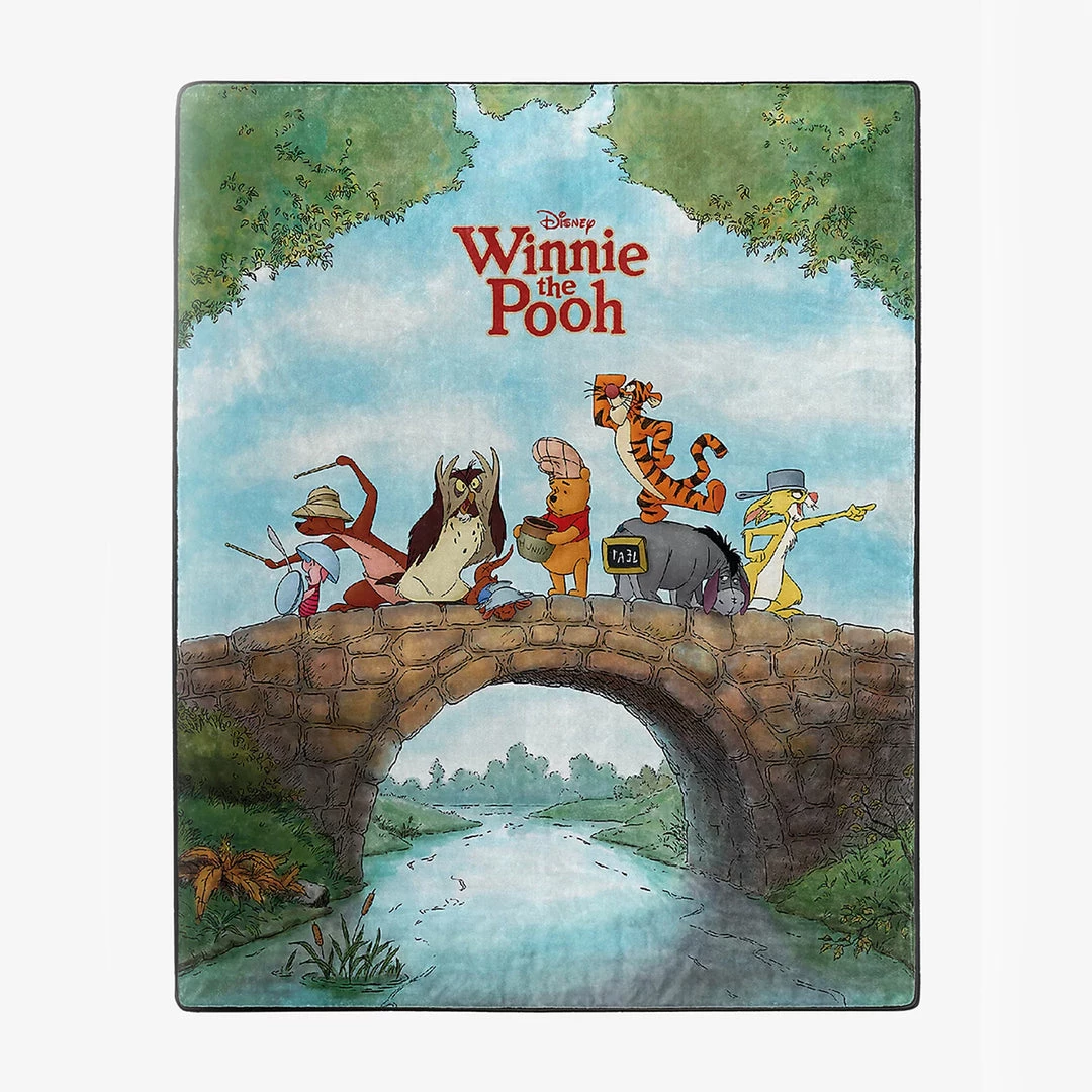 Hot Topic Winnie The Pooh Group Bridge Throw Blanket 3 Hot Topic Winnie The Pooh Group Bridge Throw Blanket