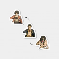 Mily Attack On Titan Eren Lenticular Sticker Home Décor
