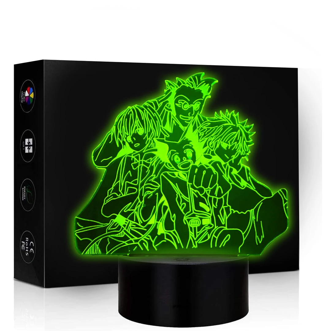 Mily Hunter × Hunter Gon Killua Kurapika Leorio Acrylic LED Lamp 3 Mily Hunter × Hunter Gon Killua Kurapika Leorio Acrylic LED Lamp