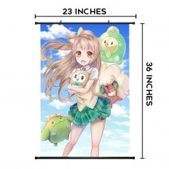 Mily Pokemon Rowlet And Girl 23 X 36 Inch Wall Scroll Poster