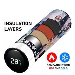 Mily Lifestyle Demon Slayer Shinobu Temperature Display Thermal Bottle