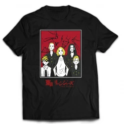 Ink Titan Tokyo Revengers Crew Red Cracked T-Shirt