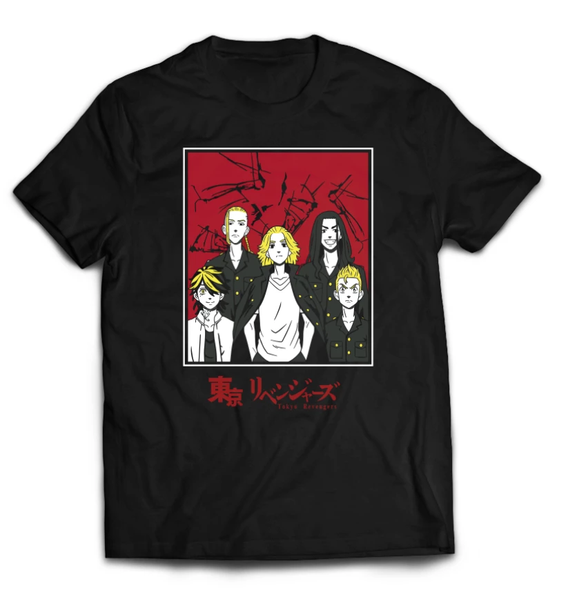 Ink Titan Tokyo Revengers Crew Red Cracked T-Shirt 3 Ink Titan Tokyo Revengers Crew Red Cracked T-Shirt