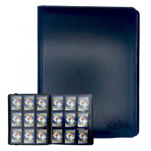 Mily Totem World Black Stitched 9-Pocket Zipper Binder