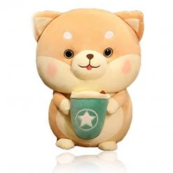 Mily Tan Shiba Boba 14-in Plush Accessories