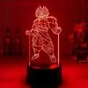 Mily Dragon Ball Broly Super Saiyan Acrylic LED Lamp Figures
