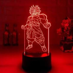 Mily Dragon Ball Broly Super Saiyan Acrylic LED Lamp Figures