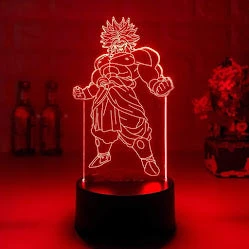 Mily Dragon Ball Broly Super Saiyan Acrylic LED Lamp Figures 3 Mily Dragon Ball Broly Super Saiyan Acrylic LED Lamp Figures
