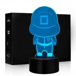 Mily Figures Squid Game Square Worker Acrylic LED Lamp