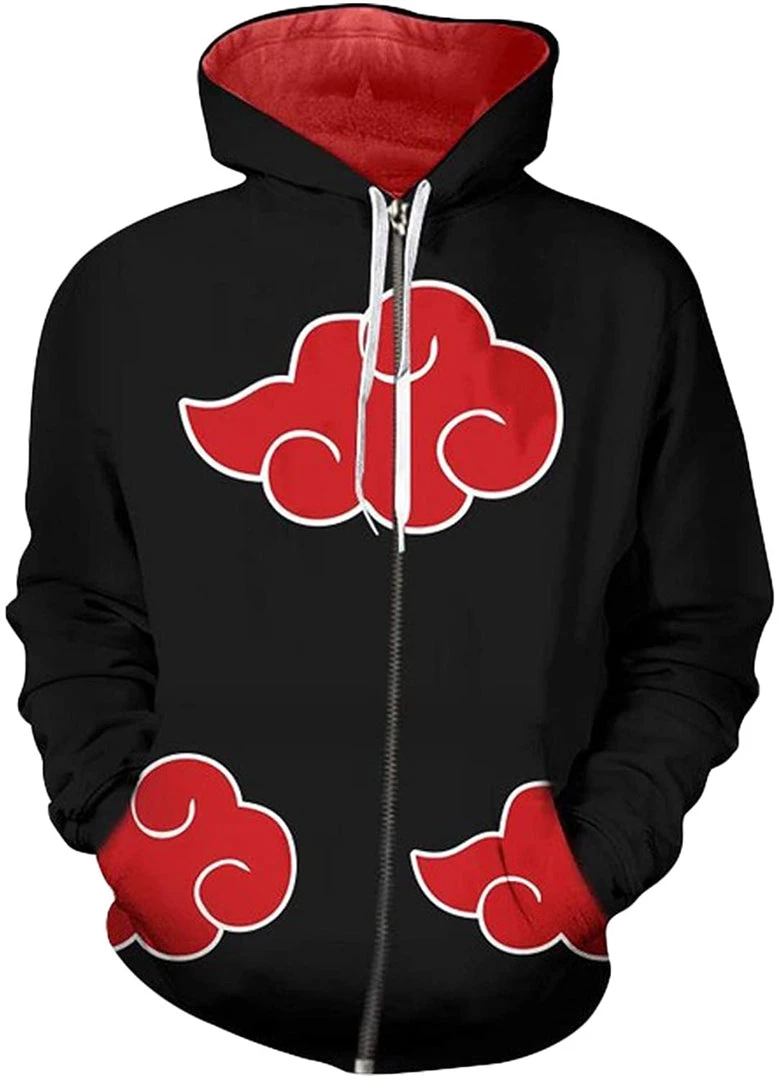 Mily Apparel Naruto Shippuden Akatsuki Cloud Zip Up Hoodie 3 Mily Apparel Naruto Shippuden Akatsuki Cloud Zip Up Hoodie
