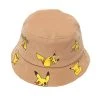 Mily Pokemon Pikachu Allover Print Beige Bucket Hat Apparel