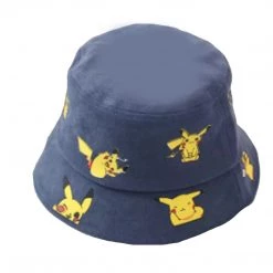 Mily Pokemon Pikachu Allover Print Blue Bucket Hat