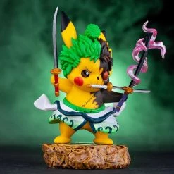 Mily Pokemon × One Piece Zoro Pikachu Enma Haki 3rd Party Figure Figures