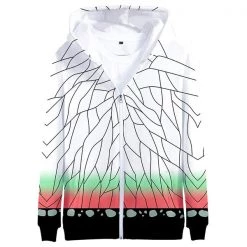 Mily Apparel Demon Slayer Shinobu Haori Zip Up Hoodie