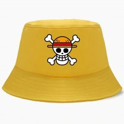 Mily One Piece Straw Hat Pirates Bucket Hat - Yellow Apparel