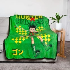 Boxlunch Hunter X Hunter Gon Green Throw Blanket Lifestyle