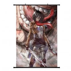 Mily Attack On Titan Mikasa 23 X 36 Inch Wall Scroll Poster Home Décor