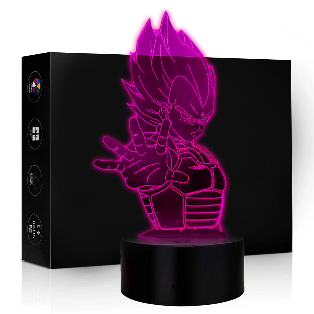 Mily Dragon Ball Vegeta Acrylic LED Lamp 3 Mily Dragon Ball Vegeta Acrylic LED Lamp
