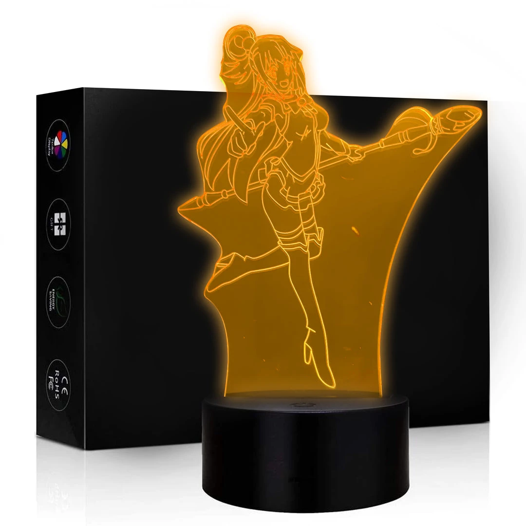 Mily KonoSuba Aqua Staff Acrylic LED Lamp 3 Mily KonoSuba Aqua Staff Acrylic LED Lamp
