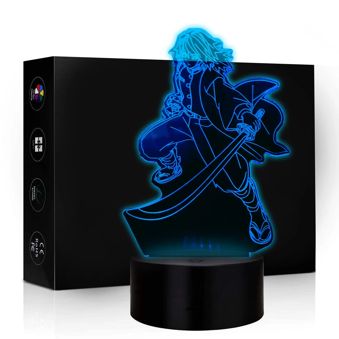 Mily Demon Slayer Giyu Battle Stance Acrylic LED Lamp 3 Mily Demon Slayer Giyu Battle Stance Acrylic LED Lamp
