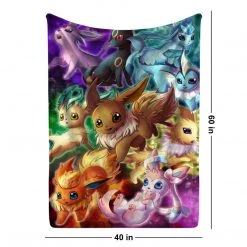 Mily Pokemon Eeveelutions Throw Blanket Lifestyle