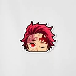 Mily Home Décor Demon Slayer Tanjiro Peeker Lenticular Sticker