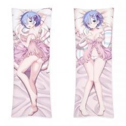 Mily Re:Zero Rem Pink Lingerie Body Pillow Cover Lifestyle