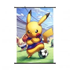 Mily Pokemon Soccer Pikachu 23 X 36 Inch Wall Scroll Poster Home Décor