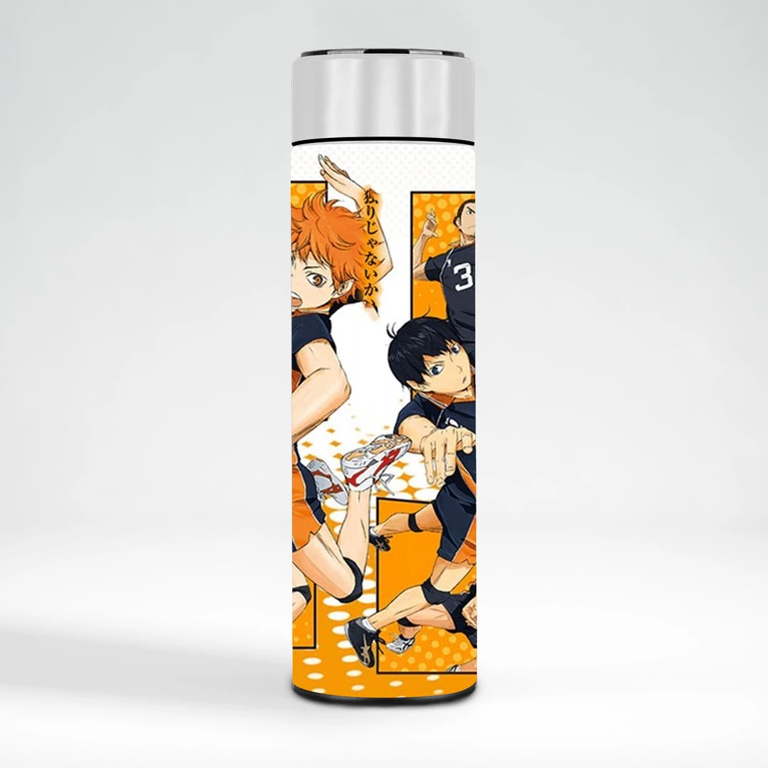 Mily Haikyu!! Team Collage Temperature Display Thermal Bottle Lifestyle 3 Mily Haikyu!! Team Collage Temperature Display Thermal Bottle Lifestyle