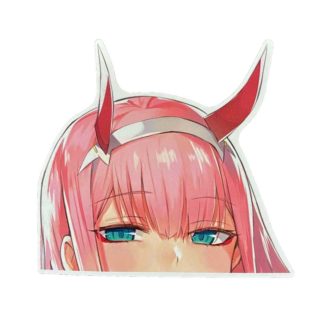 Mily Darling In The FranXX Zero Two Horns Peeker Sticker 3 Mily Darling In The FranXX Zero Two Horns Peeker Sticker