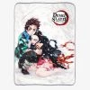 Hot Topic Demon Slayer Tanjiro & Nezuko Throw Blanket Lifestyle 1 Hot Topic Demon Slayer Tanjiro & Nezuko Throw Blanket Lifestyle