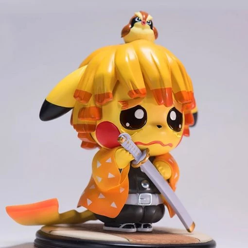 Mily Pokemon × Demon Slayer Zenitsu Pikachu 3rd Party Figure