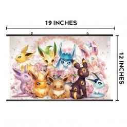 Mily Pokemon Eeveelutions Cute Horizontal 19 X 12 Inch Wall Scroll Poster Home Décor