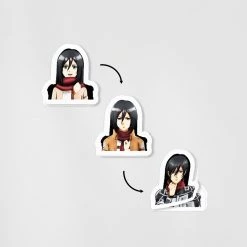 Mily Attack On Titan Mikasa Lenticular Sticker