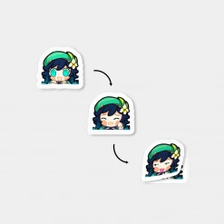 Mily Home Décor Genshin Impact Venti Chibi Lenticular Sticker