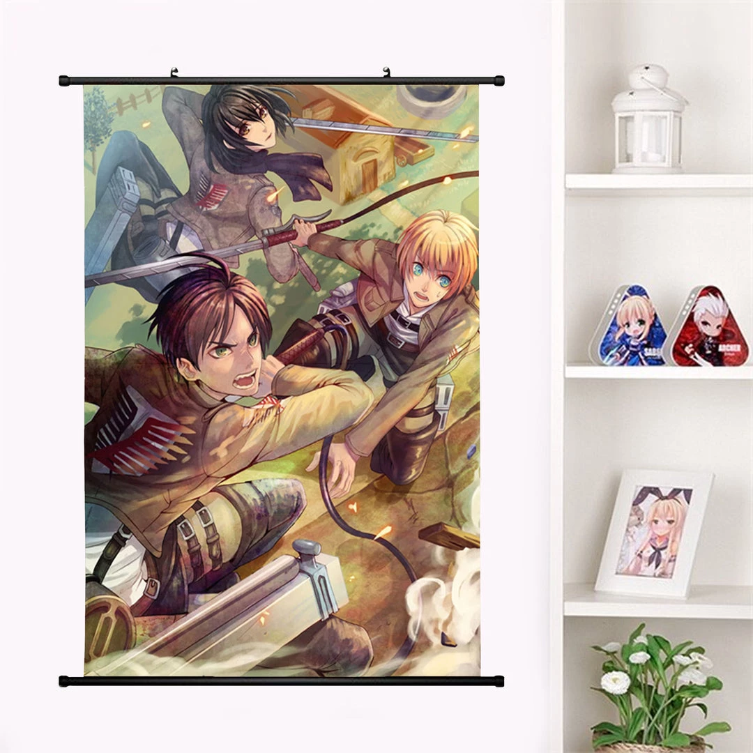 Mily Attack On Titan Main Three 23 X 36 Inch Wall Scroll Poster Home Décor 5 Mily Attack On Titan Main Three 23 X 36 Inch Wall Scroll Poster Home Décor