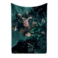 Mily Lifestyle Demon Slayer Swamp Demon Battle Throw Blanket