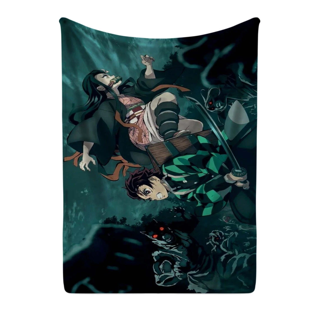 Mily Lifestyle Demon Slayer Swamp Demon Battle Throw Blanket 3 Mily Lifestyle Demon Slayer Swamp Demon Battle Throw Blanket