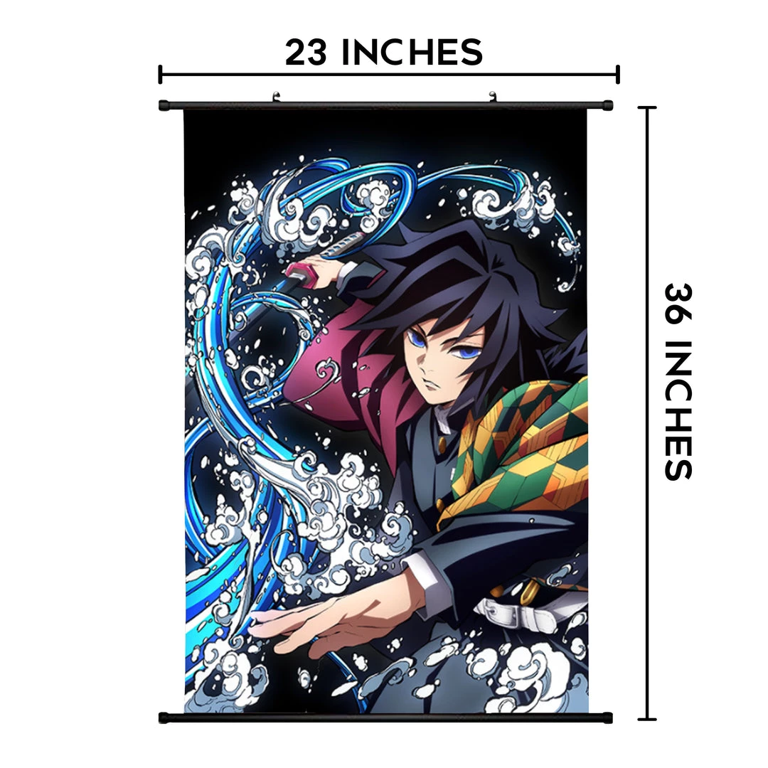 Mily Demon Slayer Giyu Water Breathing 23 X 36 Inch Wall Scroll Poster 4 Mily Demon Slayer Giyu Water Breathing 23 X 36 Inch Wall Scroll Poster