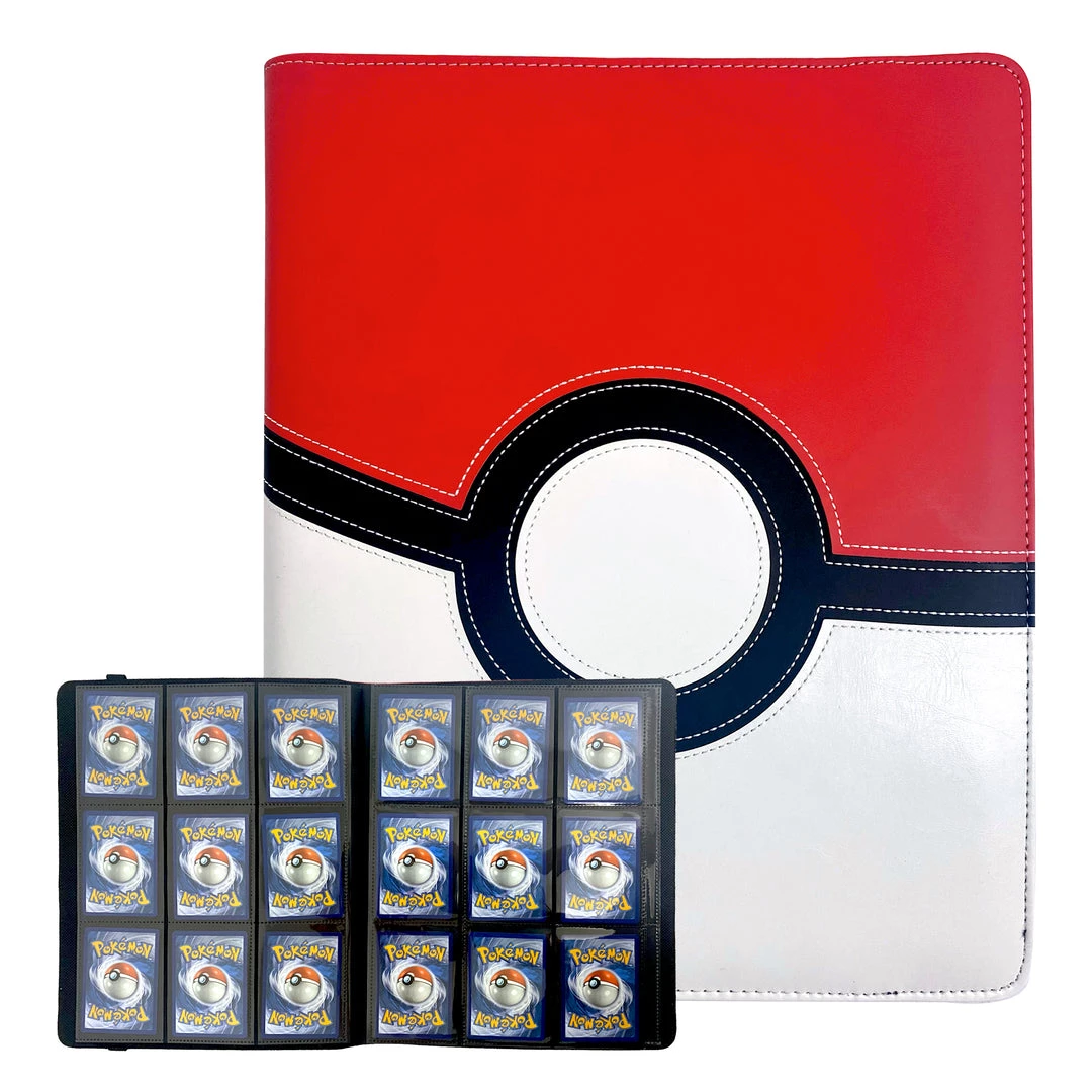 Mily Totem World Red White Stitched Poke Ball Theme 9-Pocket Binder 3 Mily Totem World Red White Stitched Poke Ball Theme 9-Pocket Binder