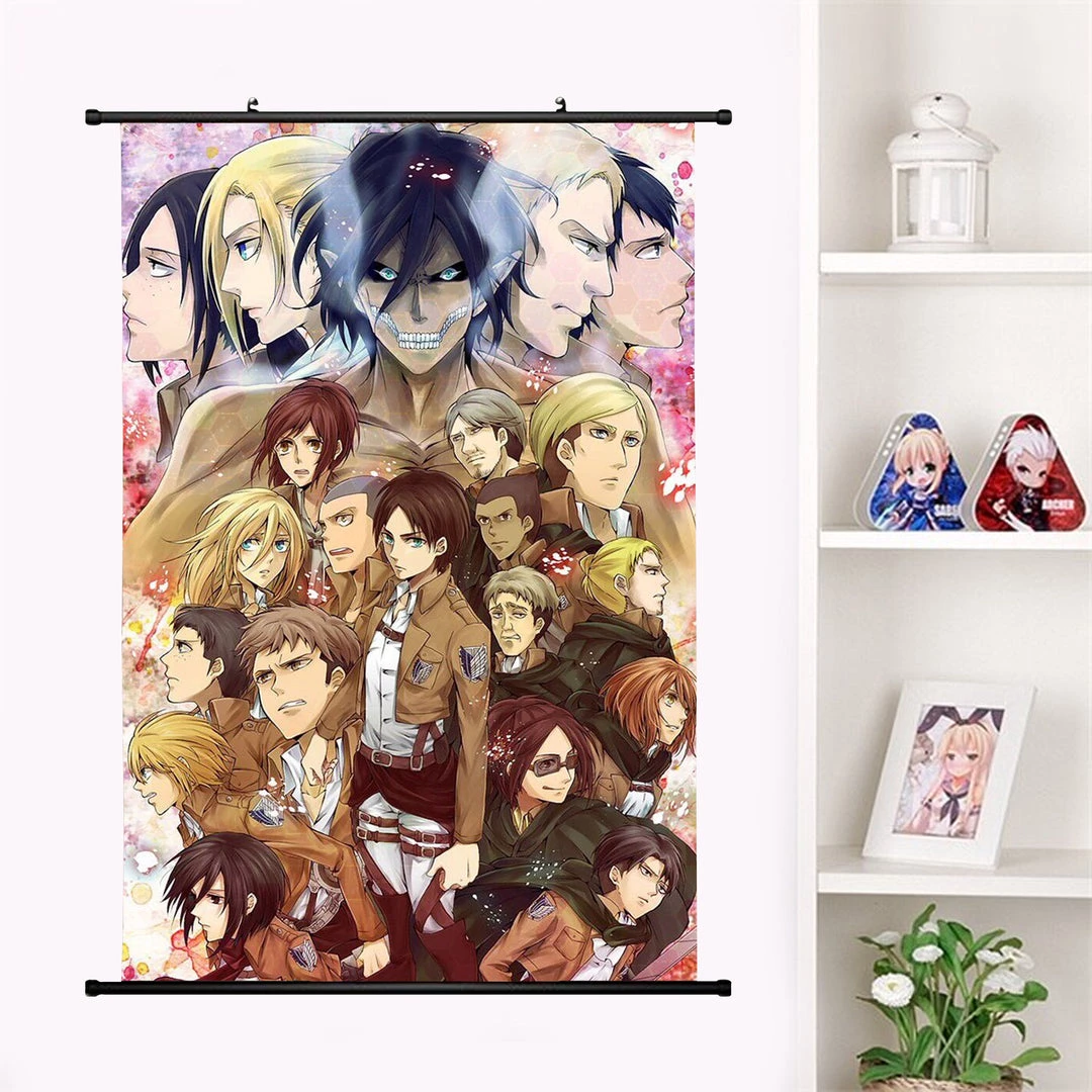 Mily Home Décor Attack On Titan Collage 23 X 36 Inch Wall Scroll Poster 5 Mily Home Décor Attack On Titan Collage 23 X 36 Inch Wall Scroll Poster