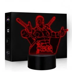 Mily Figures Marvel Deadpool Finger Gun Acrylic LED Lamp