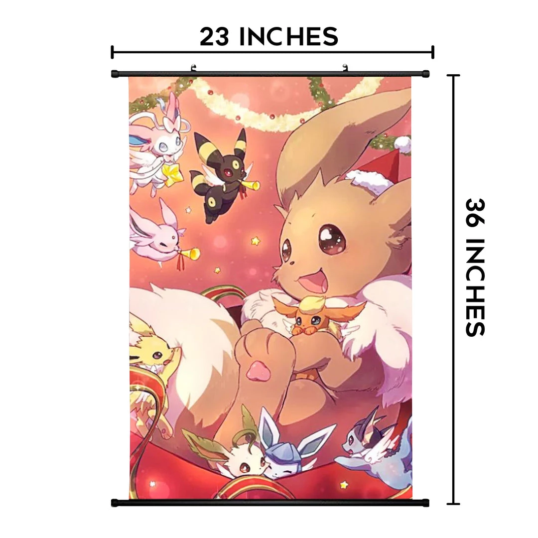 Mily Home Décor Pokemon Eevee Christmas 23 X 36 Inch Wall Scroll Poster 4 Mily Home Décor Pokemon Eevee Christmas 23 X 36 Inch Wall Scroll Poster