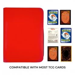 Mily Totem World Red Stitched 9-Pocket Zipper Binder TCG Supplies 9 Mily Totem World Red Stitched 9-Pocket Zipper Binder TCG Supplies