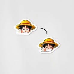 Mily Home Décor One Piece Luffy Peeker Lenticular Sticker