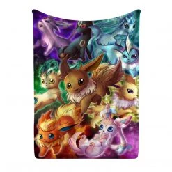 Mily Pokemon Eeveelutions Throw Blanket Lifestyle